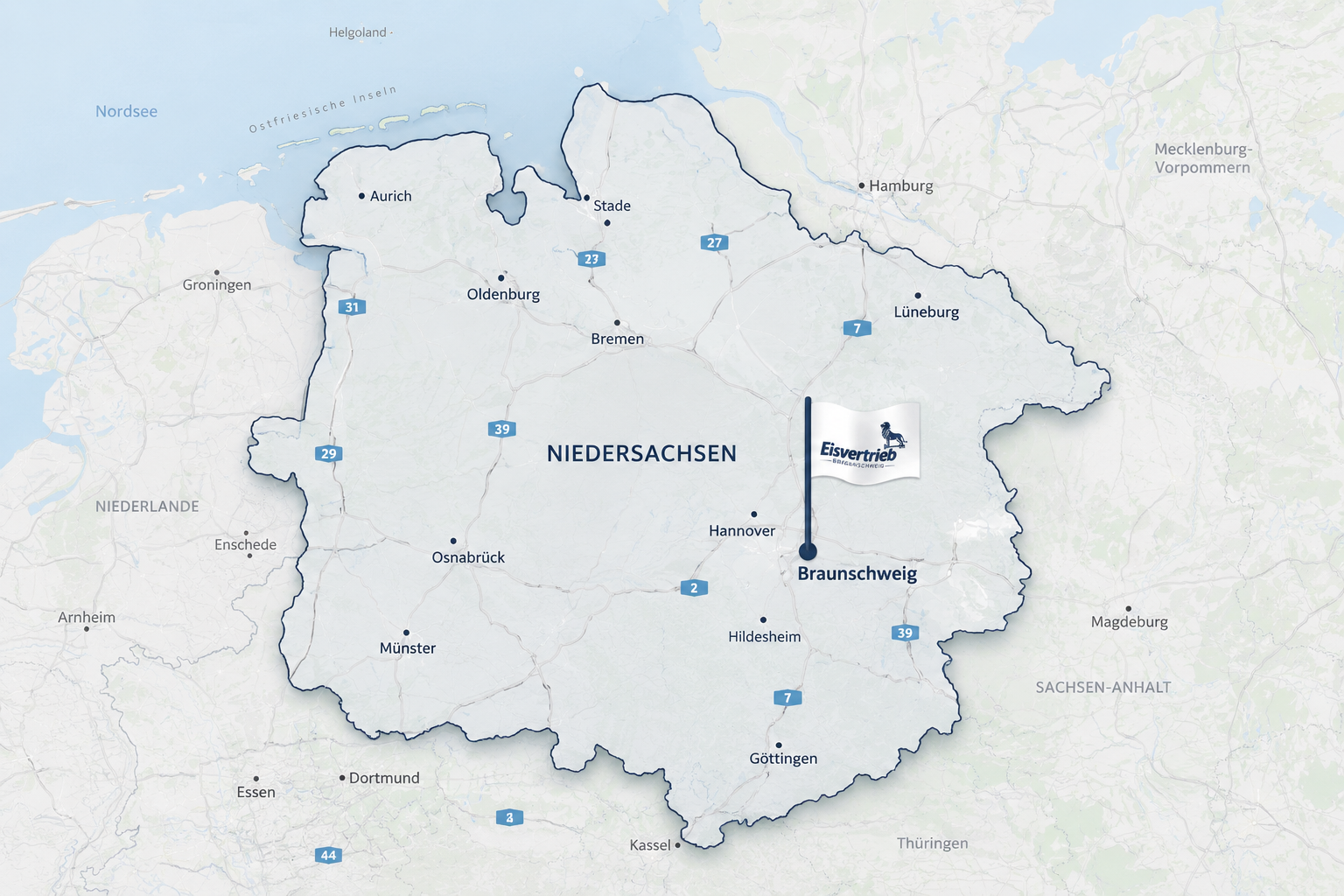 Einzugsgebiet Eisvertrieb Braunschweig